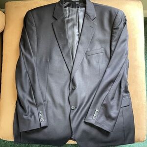 Nautica Men's Suit Dark Charcoal Pin Strip 48R Pants 40x32